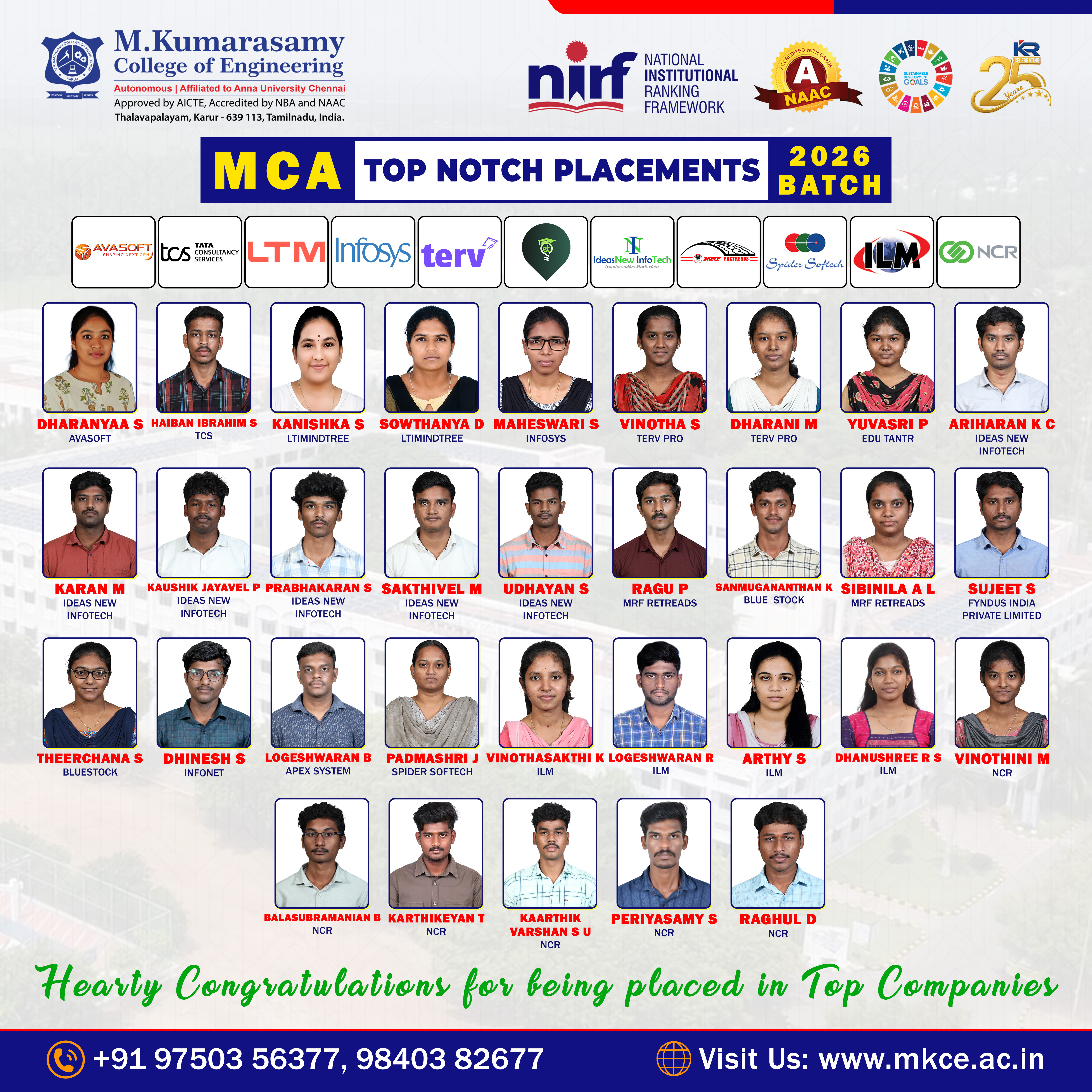 MCA Placements 2026
